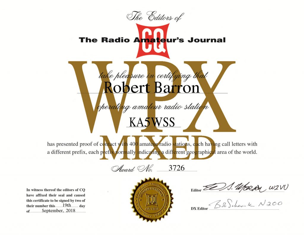 WPX Mixed Award