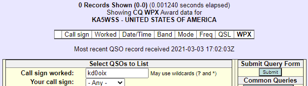 LoTW query results for KD0OIX.