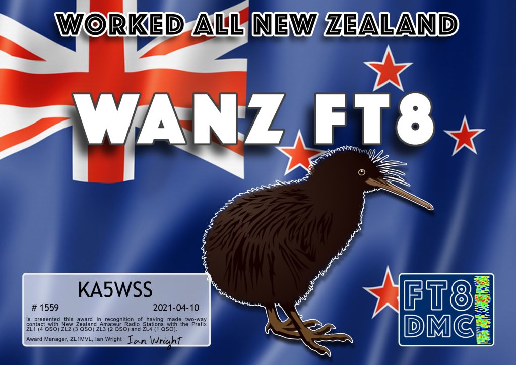 Worked All New Zealand Award