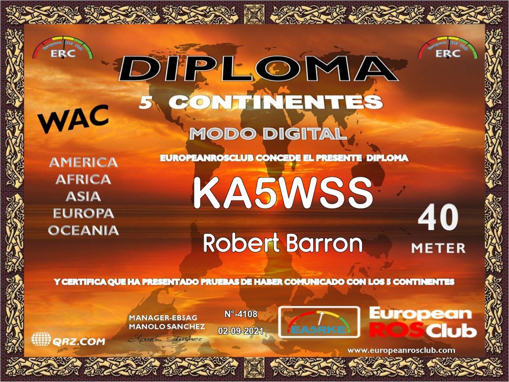 Diploma 5 Continentes Modo Digital Certificate