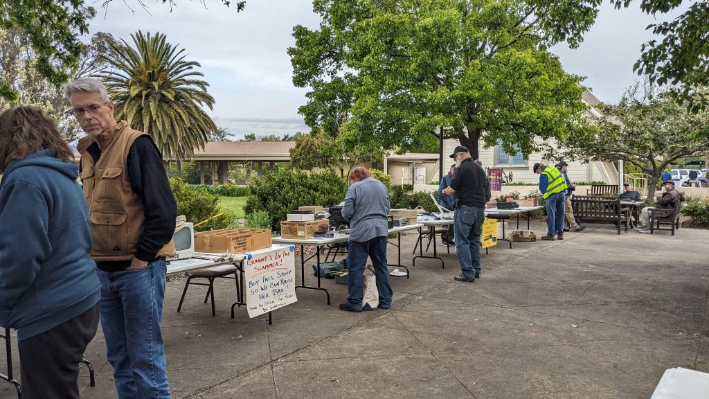Club swap table at Sonoma Hamfest 2025