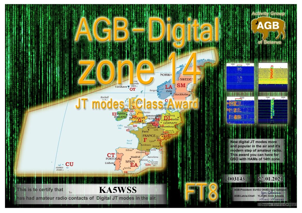 AGB Zone 14 Award