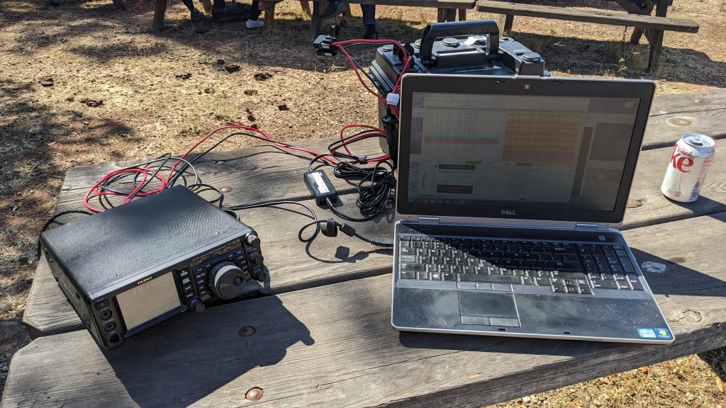 FT8 setup used to activate W6AJF at the park.